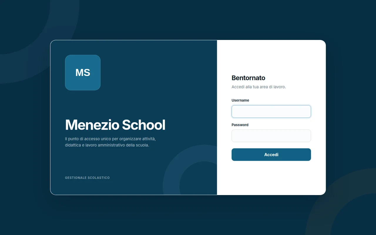 la login dell’installazione — marchio dell’istituto omesso