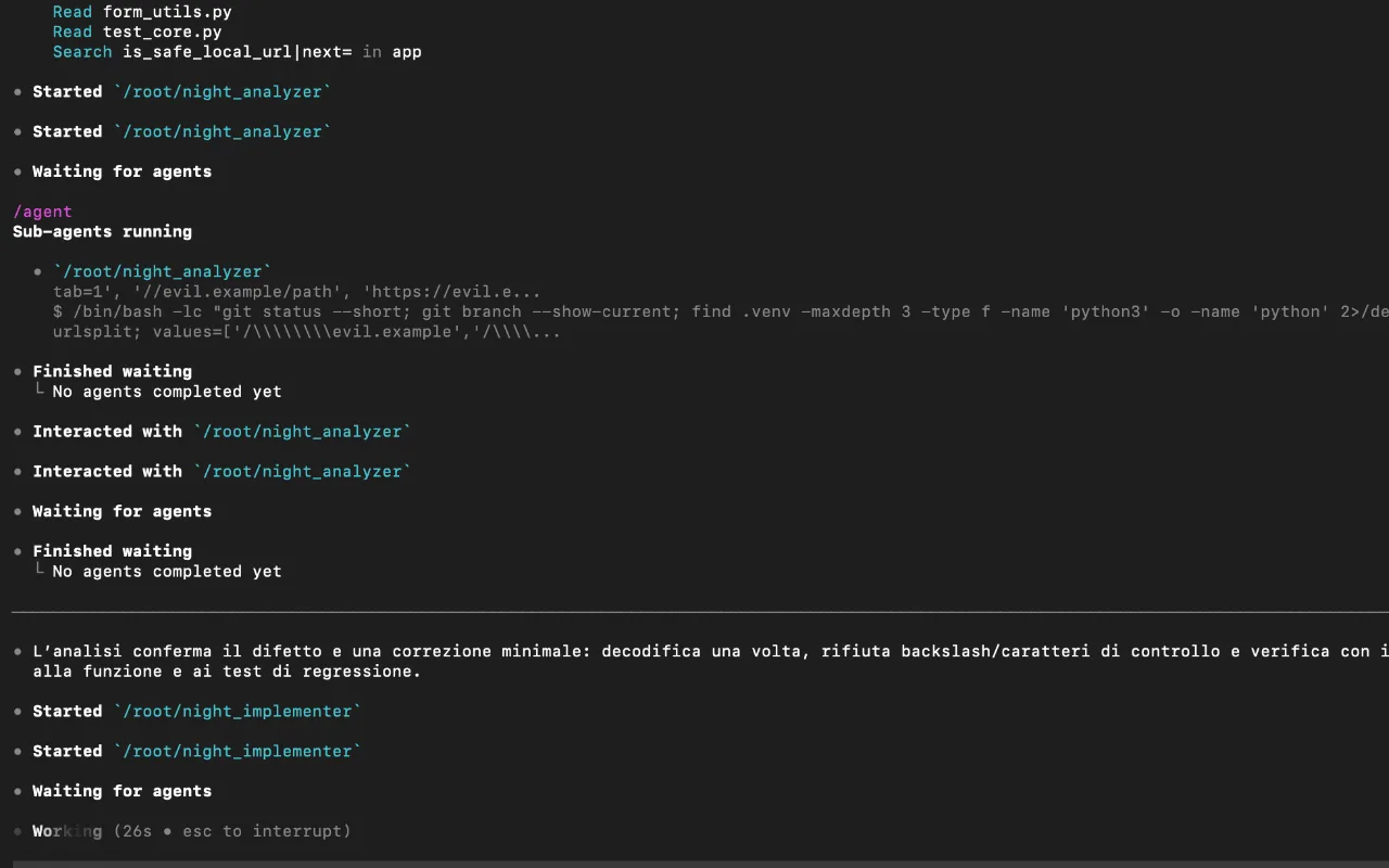 demo interattiva — pipeline notturna